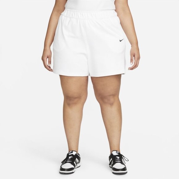 Nike‎ Jersey Easy Shorts White DR5027-100 Women's Plus Size 1X NWT - Picture 1 of 1